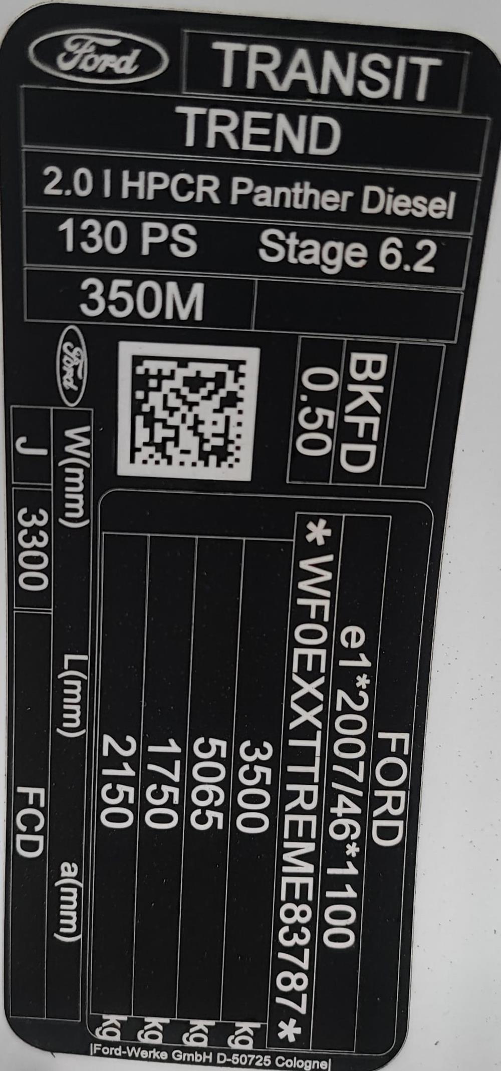 Ford Transit L2H2 Versione Trend Furgone 2.0 TDCI Trend HYBRID Furgone 5530mm. Diesel